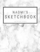 Naomi's Sketchbook: : Personalized Marble Sketchbook with Name
