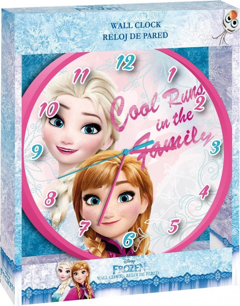 Disney Frozen Elsa & Anna klok wandklok