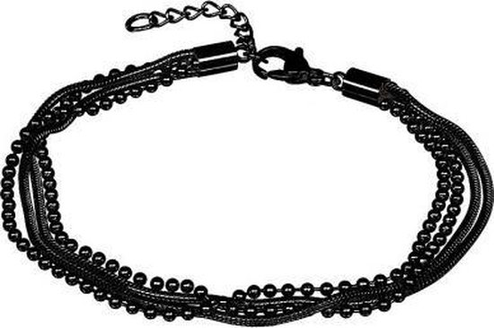 iXXXi Jewelry Bracelet Snake Ball Slim zwart 17-20cm