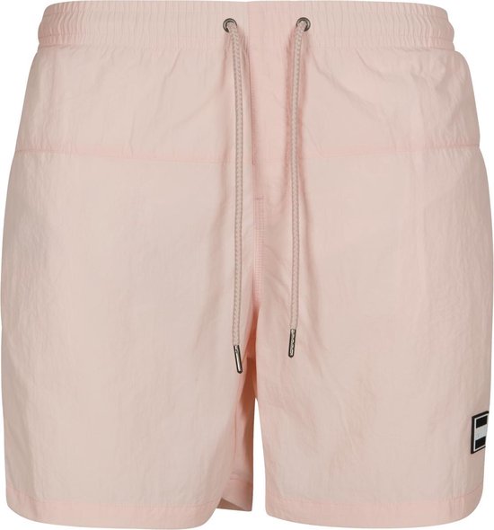 Urban Classics Block Swimshort - Roze - Zwembroek