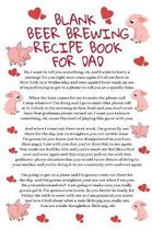 Blank Beer Brewing Recipe Book For Dad