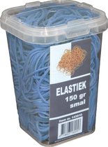 150 grammes - Élastique - bleu - 60 x 1,5 mm - en pot plastique