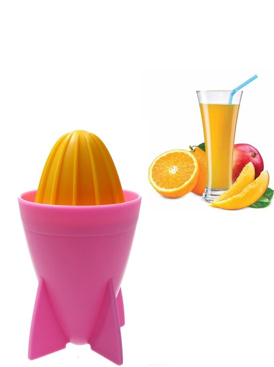 Present Time Citruspers - Sinaasappelpers 18cm - Juicer Rocket - Matthias Zschlager Design - Sapmaker - Roze van Present Time (Pt,) — afbeelding 4