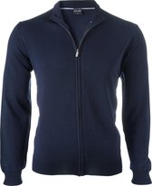 OLYMP modern fit vest wol - marine blauw met rits -  Maat: S