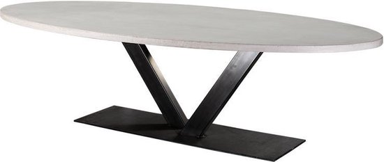 Table du Sud - Beton ovale tafel V poot - 240x120 | bol.com