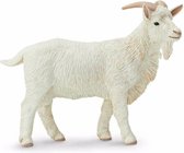 Plastic speelgoed figuur witte geit bok 9 cm - Boerderij dieren