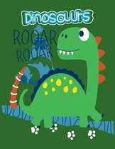 Dinosaurs Rooar Rooar: Primary Composition Notebook Story Paper - 8.5x11 - Grades K-2