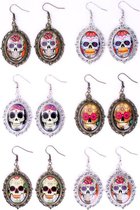 Oorbellen Sugar skull per paar diverse modellen