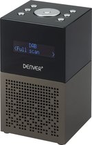 Denver Wekkerradio - DAB Radio - Dual alarmklok en Dimmer - Digitale Wekker - FM Radio - CRD510 - Zwart