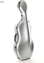 Cellokoffer Leonardo CC-644-SL 4/4 PVC geborsteld zilver