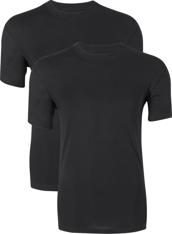 Ten Cate Basic heren T-shirts O-hals - 2-pack - zwart -  Maat: XXL