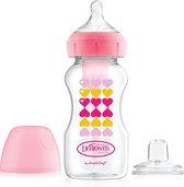 Bol.com Dr. Brown's Options+ Anti-colic | Bottle to Sippy starterkit 270 ml brede halsfles roze aanbieding