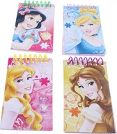 Disney Notitieboekjes 10 Cm Prinsessen 4 Stuks