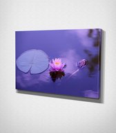 Pink Flower Canvas - 120 x 80 cm - Bloemen - Schilderij - Canvas - Slaapkamer - Wanddecoratie  - Slaapkamer - Foto op canvas