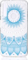 Shop4 - Samsung Galaxy A7 (2018) Hoesje - Zachte Back Case Mandala Blauw