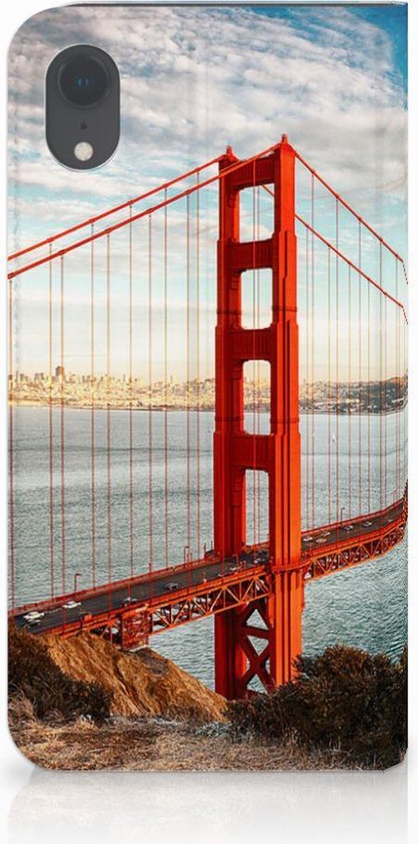 Book Case voor Apple iPhone Xr Book Cover Golden Gate Bridge