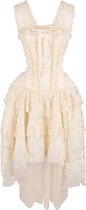 Attitude Holland Korte trouwjurk -XL- Victorian corset dress Gothic, vampire, victoriaans Creme