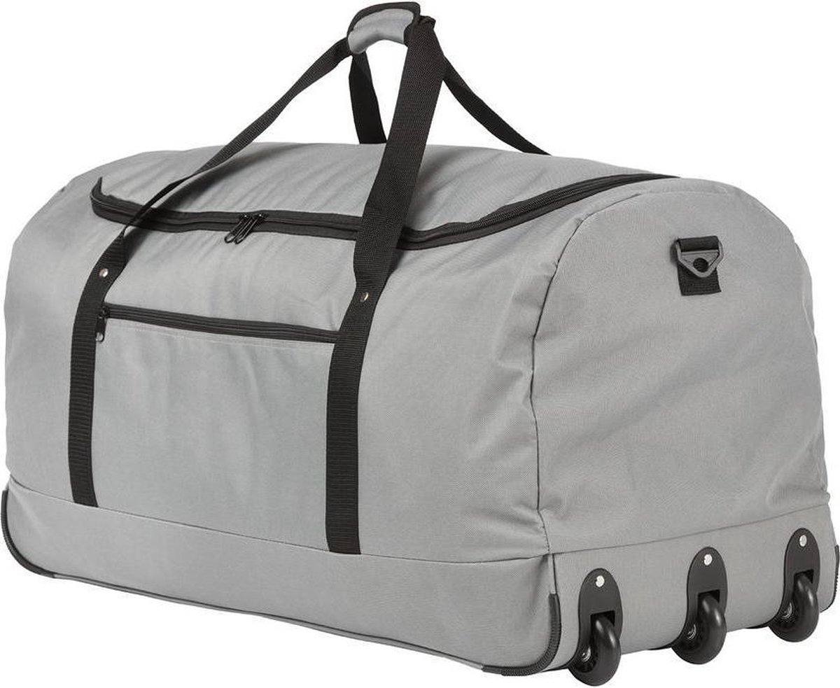 TravelZ Opvouwbare Wieltas | Reistas op wielen | 100 Liter | Lichtgewicht | Grijs