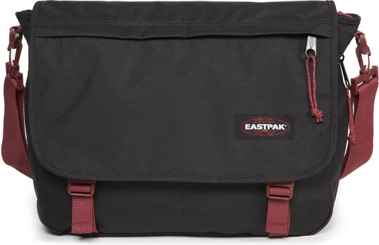 Eastpak Delegate Schoudertas - 20 liter - Black-Red | bol.com