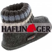 Haflinger Paul Graphit Wol Pantoffels Uniseks  - Maat 42