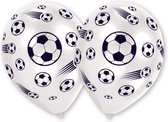 Amscan Ballonnen Voetbalmotief 8 Stuks 25 Cm Wit/zwart