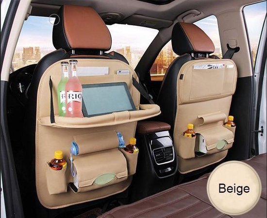 Luxe Auto Organizer met Tablet Houder Autostoel Organiser Ipadhouder voor Kinderen – Beige
