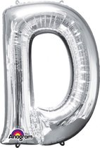AMSCAN - Grote zilverkleurige aluminium letter ballon