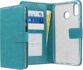 Samsung Galaxy M20 Bookcase hoesje - CaseBoutique - Effen Turquoise - Kunstleer