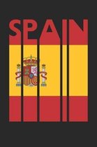 Vintage Spain Notebook - Retro Spain Planner - Spanish Flag Diary - Spain Travel Journal