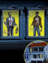 "Set van 2 zombie raamversieringen  - Feestdecoratievoorwerp - One size"