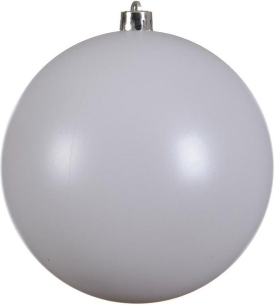zand Donder basketbal 1x Grote winter witte kunststof kerstballen van 20 cm - mat - winter witte  kerstboom... | bol.com