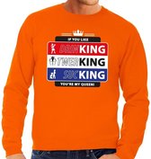 Oranje Kingsday If you like - Sweater voor heren - Koningsdag kleding 2XL