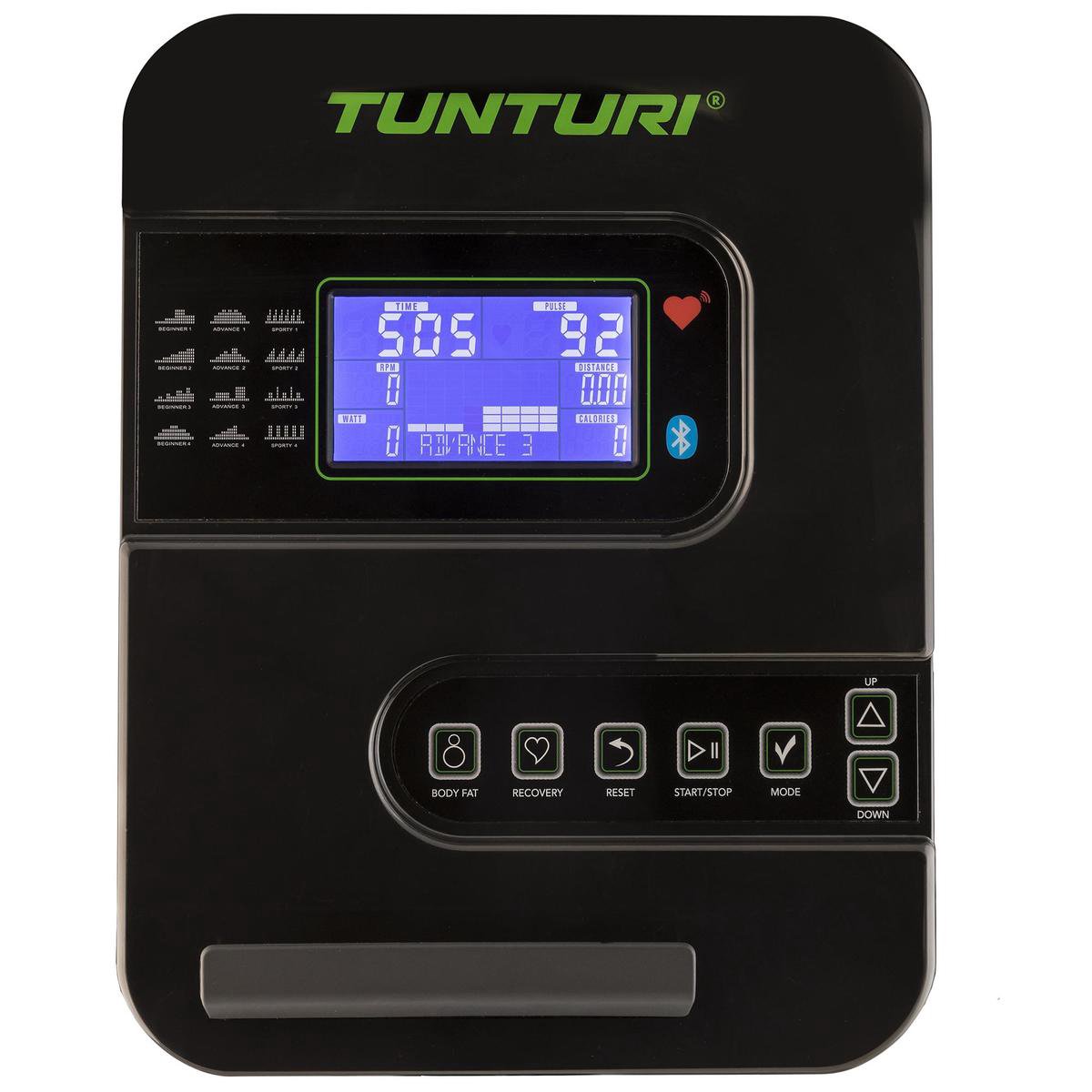 Afbeelding 3 van Tunturi Star Fit E100 HR i plus Hometrainer - Ergometer - Fitnessfiets - Bluetooth - 21 trainingsprogramma's - 16 weerstandniveaus - Kleur: zwart - Incl. fitness app