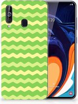 TPU bumper Geschikt voor Samsung Galaxy A60 Waves Green