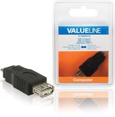 USB 2.0 Adapter Micro B Male - USB A Female Black