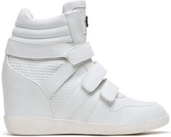 Dames Sneakers - Schoennen - Sleehak - Sneakers Wit - Wedge - 36 | bol.com