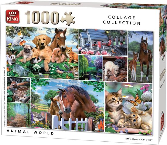 Tektonisch systematisch Goedaardig King Legpuzzel Animal World 1000 Stukjes | bol.com