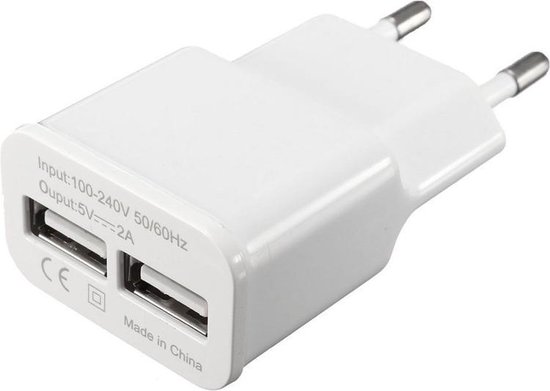 Oplader USB lader reislader 5V 2A Dual-poorten | bol.com