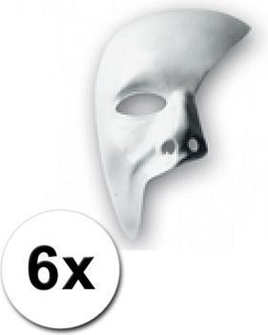 6 witte maskers phantom of the opera