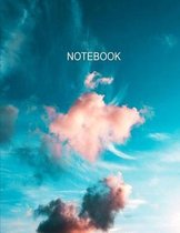 Notebook. Blue Sky Cover. Composition Notebook. College Ruled. 8.5 x 11. 120 Pages.