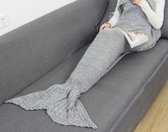 Zeemeermin deken 1.40m x 70 cm grijs