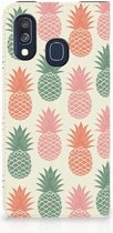 Flip Style Cover Geschikt voor Samsung Galaxy A40 Ananas
