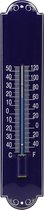 Thermometer emaille blauw 6,5x30cm