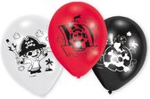 Amscan Ballonnen Pirate 23 Cm Wit/zwart/rood 6 Stuks