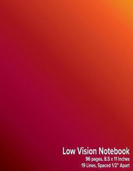 Low Vision Notebook, Atiela Journals 9781075770609 Boeken