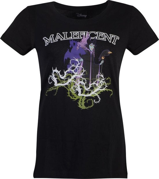 Disney Maleficent - Gel Printed Dames Tshirt - 2XL - Zwart
