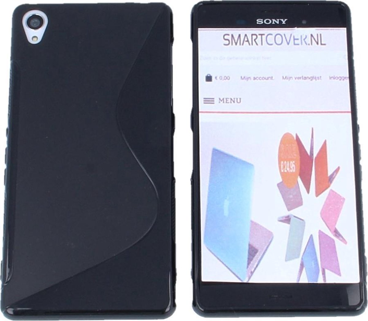 Sony Xperia E5 S Line Gel Silicone Case Hoesje Zwart Black