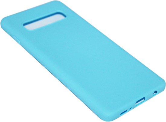Blauw en siliconen hoesje bleue pour Samsung Galaxy S10 Plus