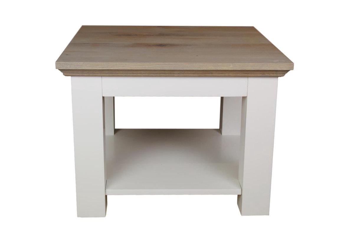 HSM Collection Salontafel Provence 60x60 cm grijs eiken/wit