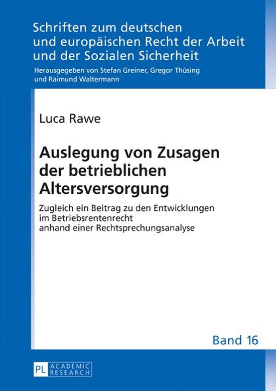 Schriften zum deutschen und europaeischen Recht der Arbeit u ... - cover